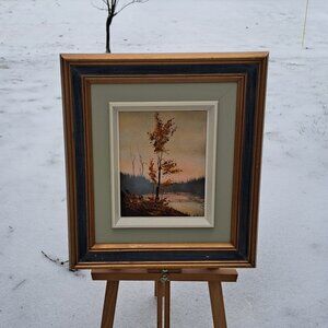 Painting Au Rebord D'Un Sentier By Claude Genest With Cerificate